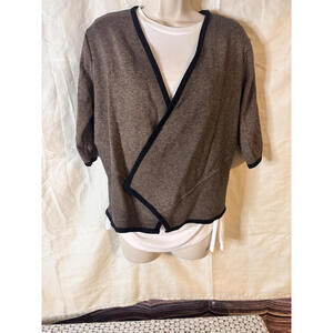 Alfani Women's Caramel Open Front Cardigan Poncho Sleeves Front Angled Knit XL